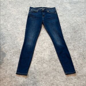 7 For All Mankind Blue Skinny Jeans with Stretch